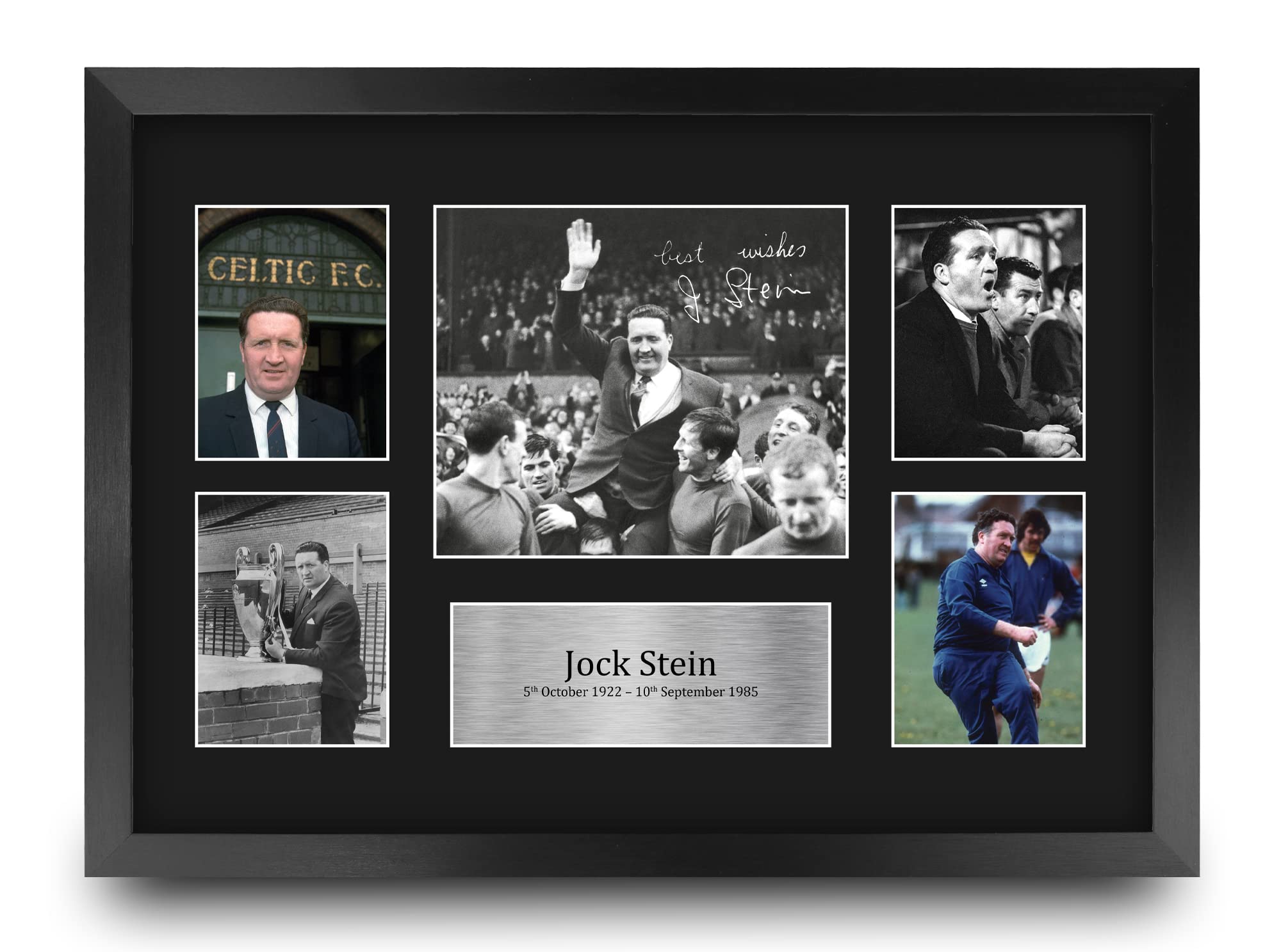 HWC Trading FR A3 Jock Stein Celtic Printed Memorabilia Signed Autograph Photograph Display for Football Fans and Supporters - A3 Framed