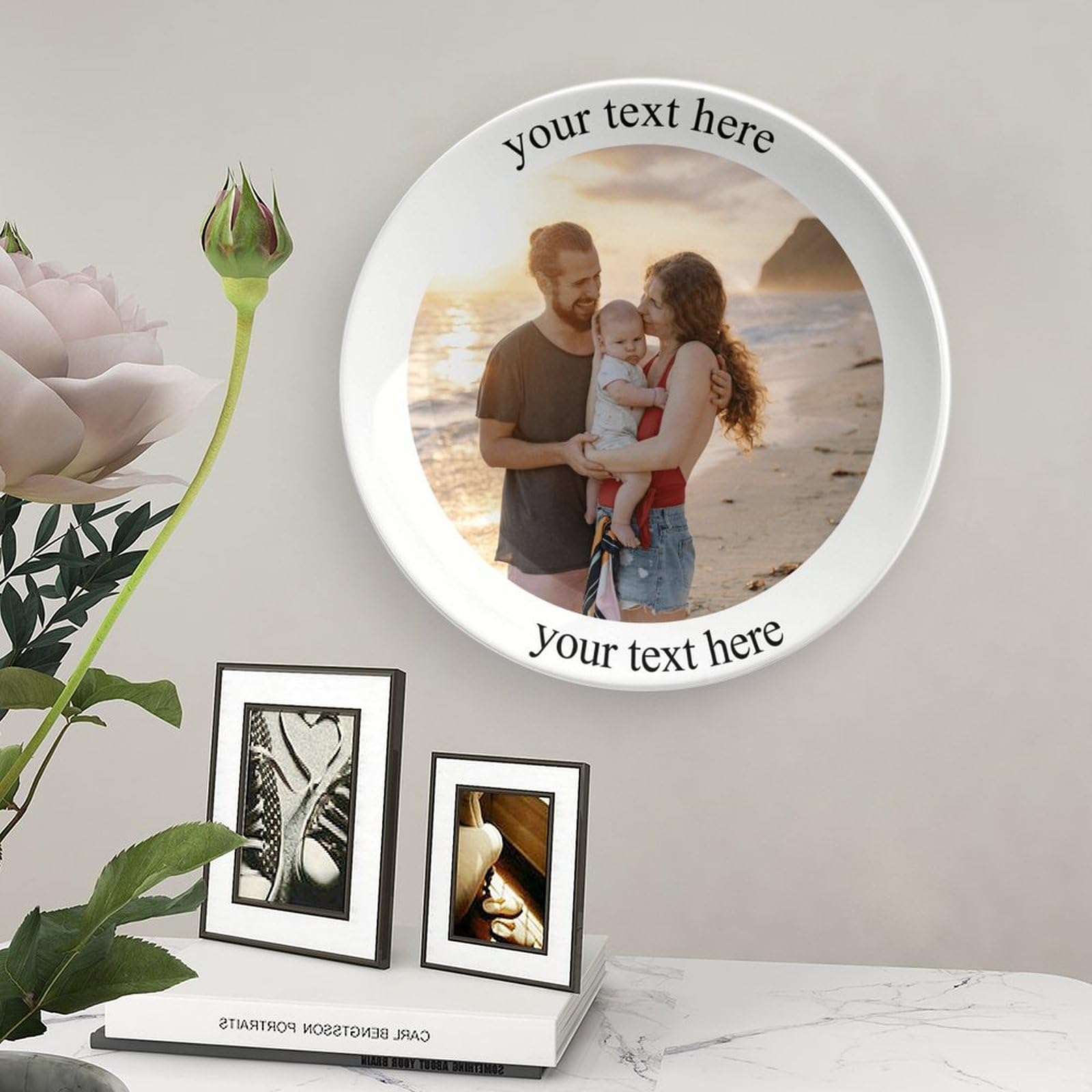 Custom Dinnerware Printing Custom Photo Ceramic Plate - Personalized Gift  With Stand (7-inch) Custom Ceramic Plates For Sale, image size:1600x1600