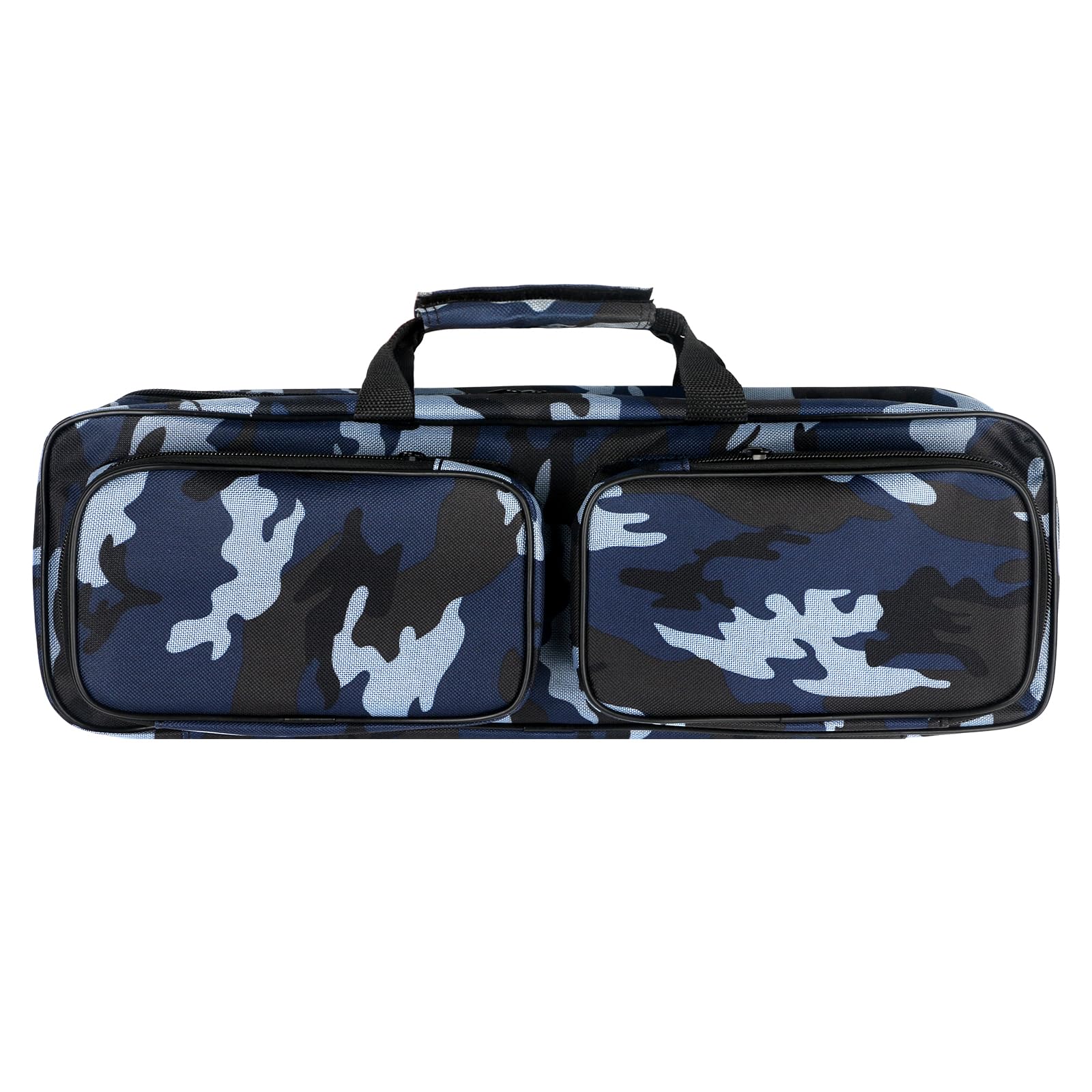 Fishing Tackle Carrier Bag with 2 Front Storage Pockets for Telescopic Rod