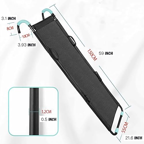 Miniatura 2 de Wimarn Escalera deslizante para cama elástica de 22 pulgadas de ancho, accesorios universales para cama elástica con tela fuerte resistente a