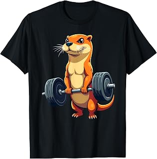 Workout Gym Otter Deadlift Weightlifting T-Shirt