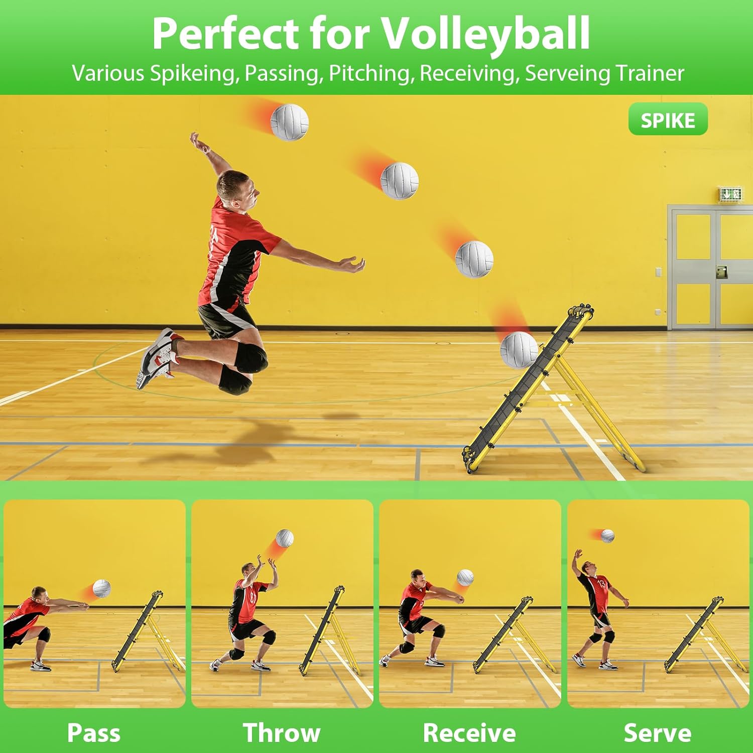 Baseball Rebounder Net, Metal Frame & High-Tension PE Net, Lacrosse Bounce Back PracticeTraining Equipment, Adjustable Softball Pitchback Net, Perfect for Improving Balls Training Skills