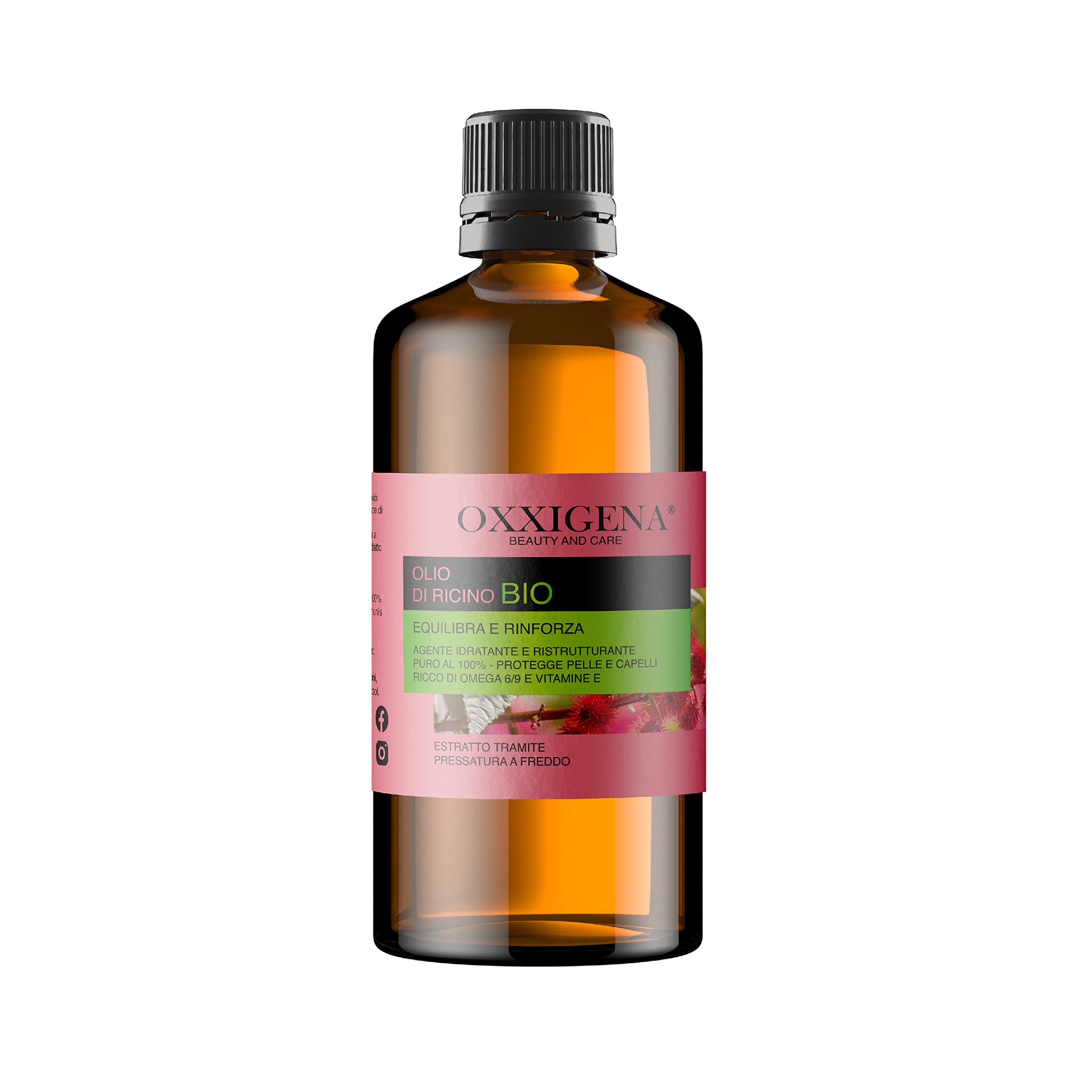Oxxigena 100% Pure Organic Castor Oil, 500 ml, Cold Pressed, Balancing and Strengthening