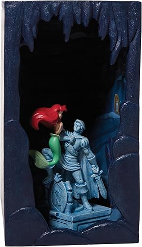Miniatura 6 de Enesco Disney Showcase - Soporte para libros iluminado de la gruta secreta de Ariel's Secret Grotto, pintada a mano, hecha a mano, coleccionable,