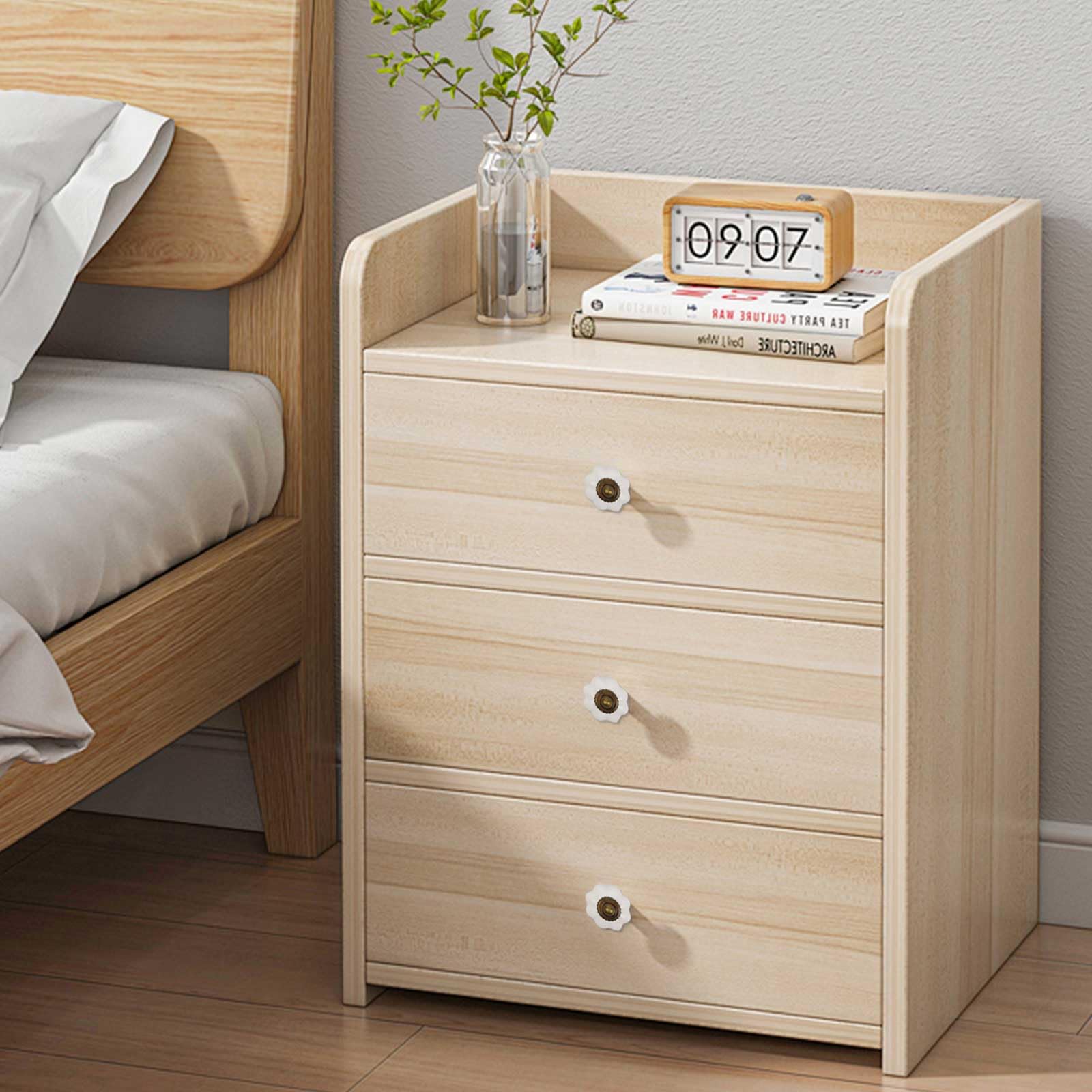 Kurtzy Witte en Gouden Pompoen Keramiek Knoppen met Schroeven (8 Pak) – 3,6 x 3,9 cm – Ronde Vintage Trek Handvatten Voor Huis & Kantoormeubels – Keukenkast, Lades & Kastdeuren