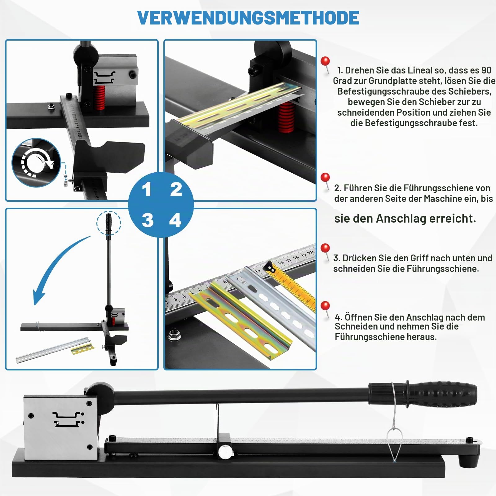 MXBAOHENG Doppelloch DIN Schienenschneider 35 * 7.5 mm Hutschiene Schneider