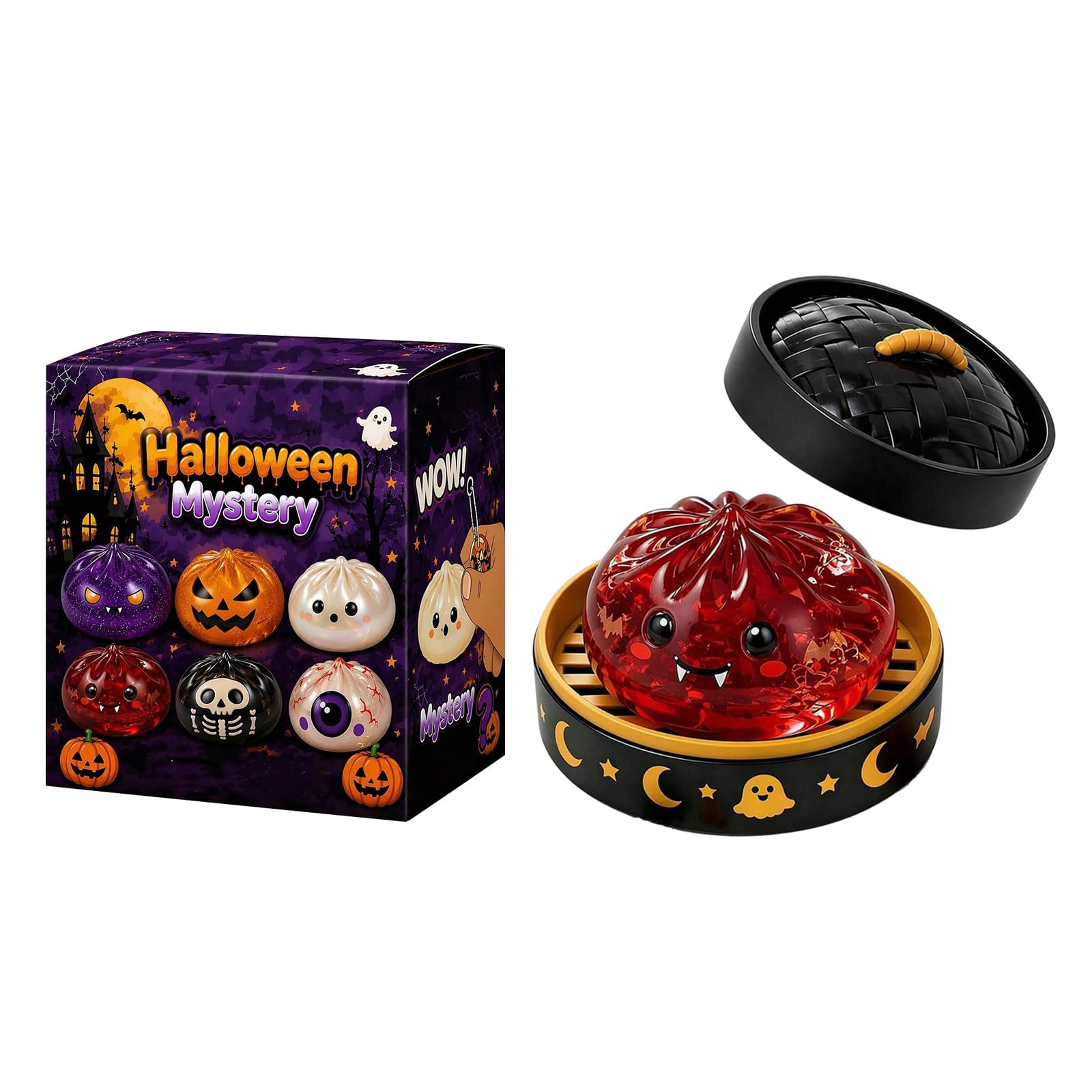 Halloween Squishy Mystery Box Set, Cute Glitter Squishies Stress Balls (H1) — image 1