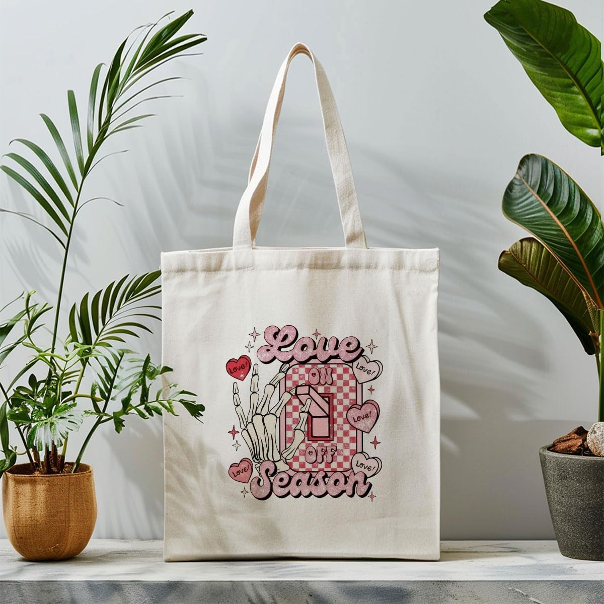 Canvas Bag for Valentine's Day Aesthetic Valentines Tote Bag for Women Friends - Image 6