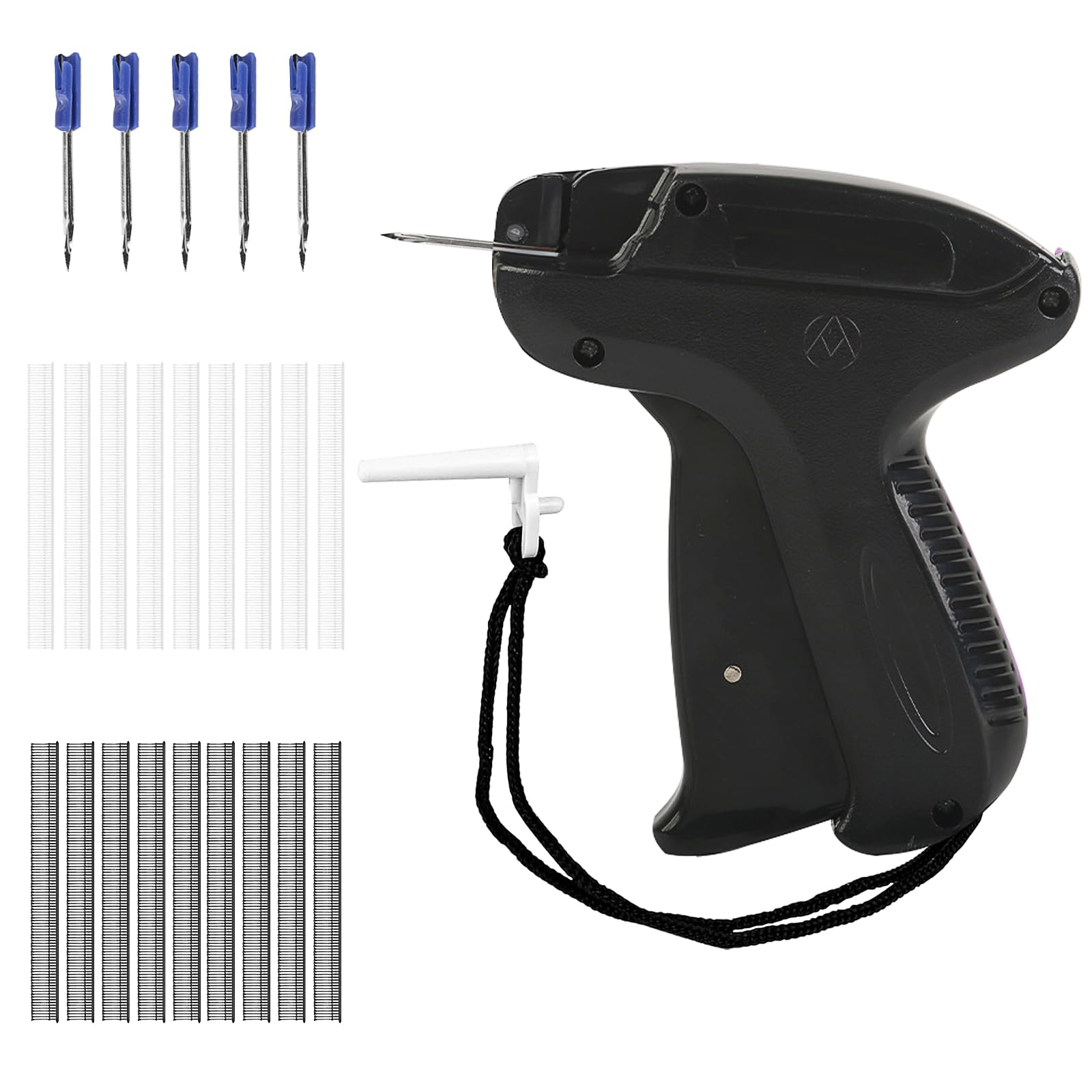 Stitchy Quick Clothing Fixer Micro Stitch Gun for Clothes Quick Tagging Gun for Clothing Sewing Machine Micro Stitchy Small Stitching Gun with 1000 Fasteners & 5 Needles（Black）