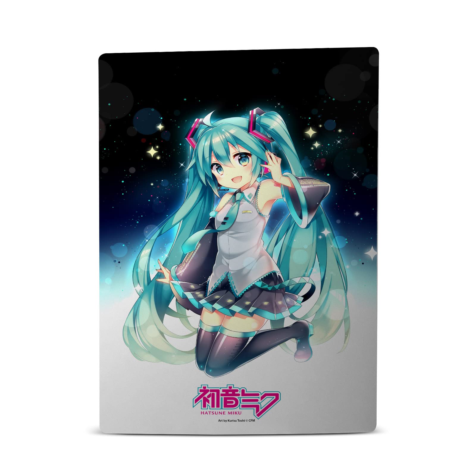 Head Case Designs Offizielle Hatsune Miku Nachthimmel Grafiken Vinyl Frontplatte Haut Gaming Aufkleber kompatibel mit Sony PlayStation 5 PS5 Disc Edition Console & DualSense Controller
