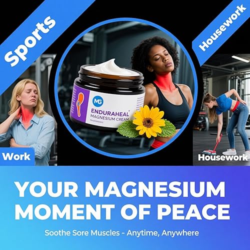 Miniatura 2 de Timilk EnduraHeal - Crema de magnesio para aliviar el dolor, crema de magnesio premium, alivio calmante hidratante para músculos y articulaciones,