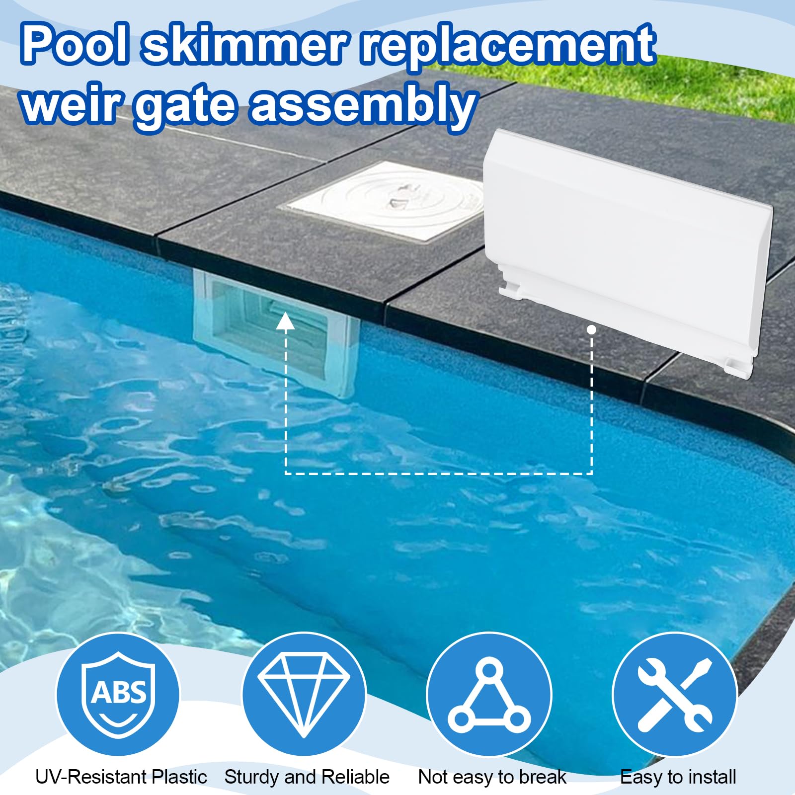 Fuoequl Skimmer 85001500 - Solapa para puerta Pentair Admiral Skimmer modelos S15 S20