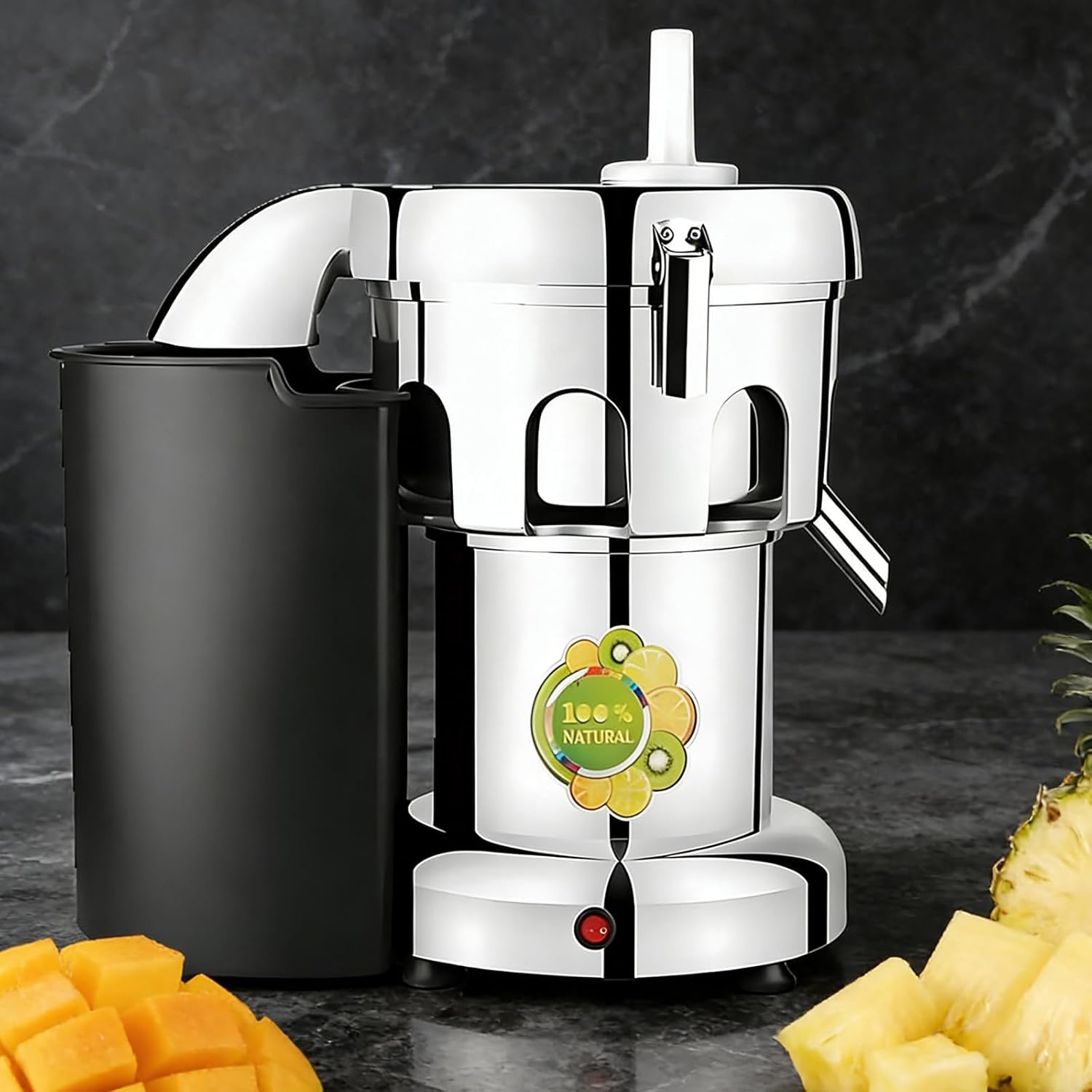 Commercial Juice Extractor, Heavy Duty Centrifugal Juicer Machine, Electric Vegetable & Fruit Juice Maker Squeezer with Stainless Steel Filter, for Family, Hotel, Restaurant B2600