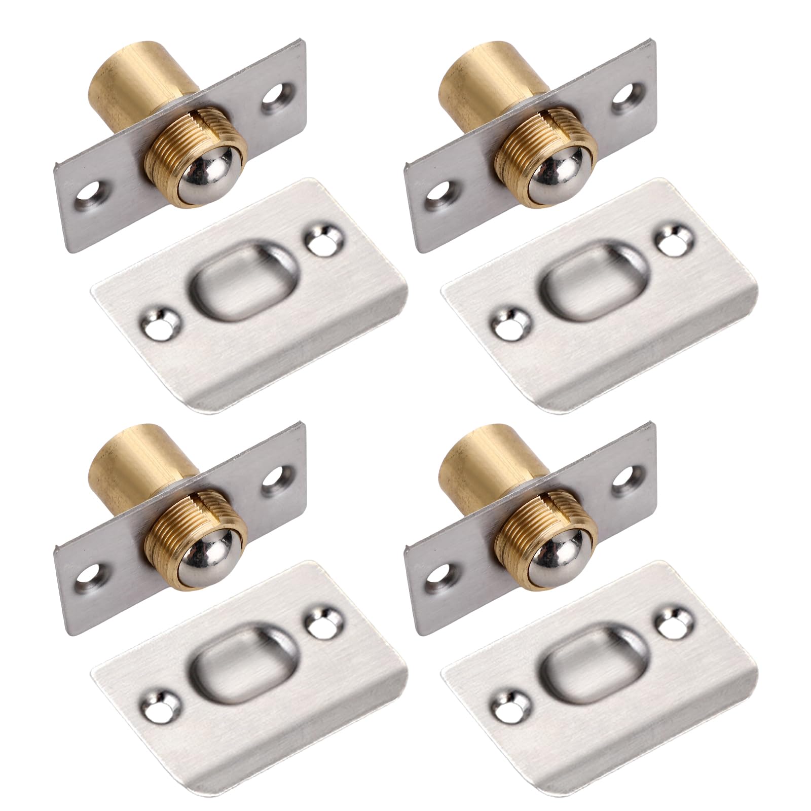 4 Pcs Adjustable Hidden Latch Replacement Closet Door Ball Catch French Door Pantry Cupboard Closet