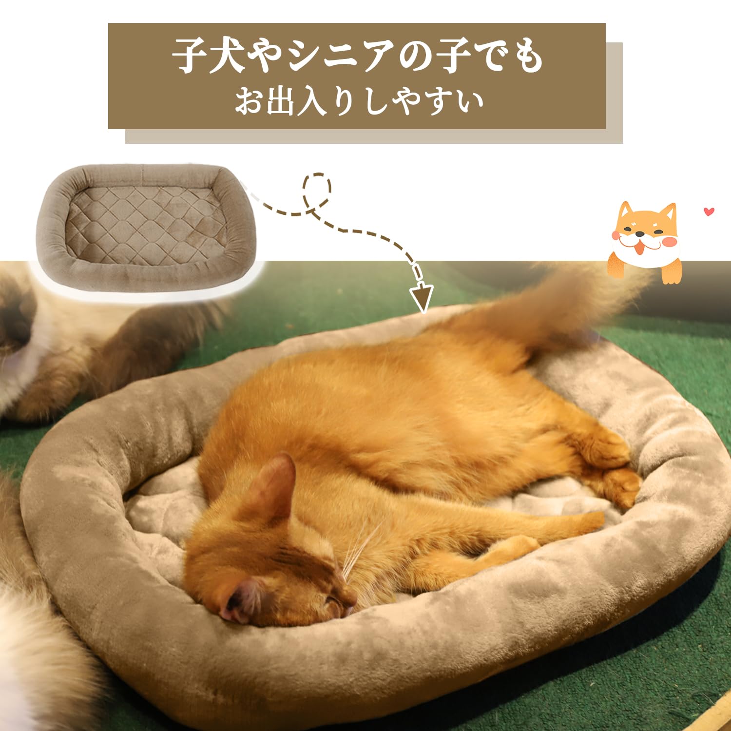 Amazon | EMME ペットベッド 洗える ペットマット フランネル 犬