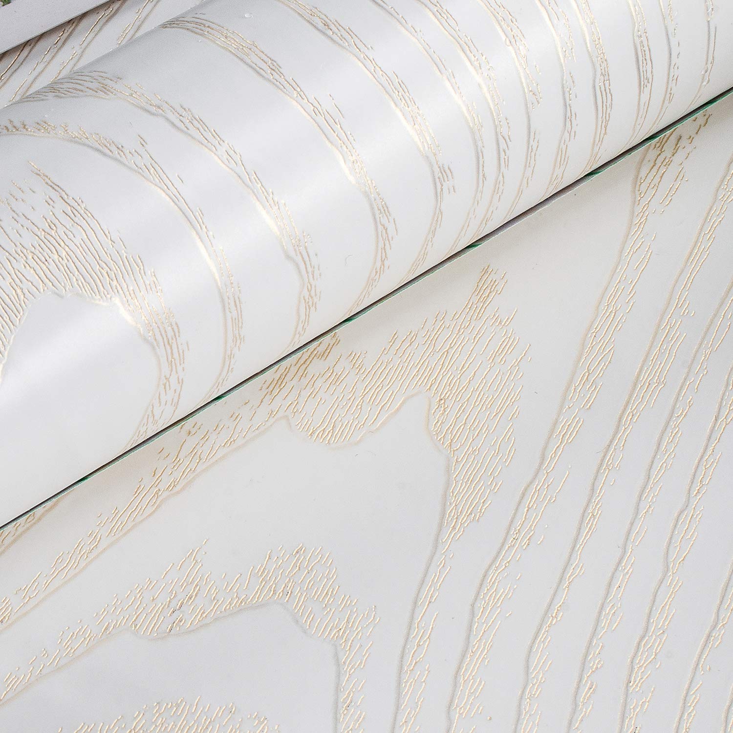 Wood Grain Wallpaper Sticky Back Plastic Roll Gold Paper 40cm X 2m Self