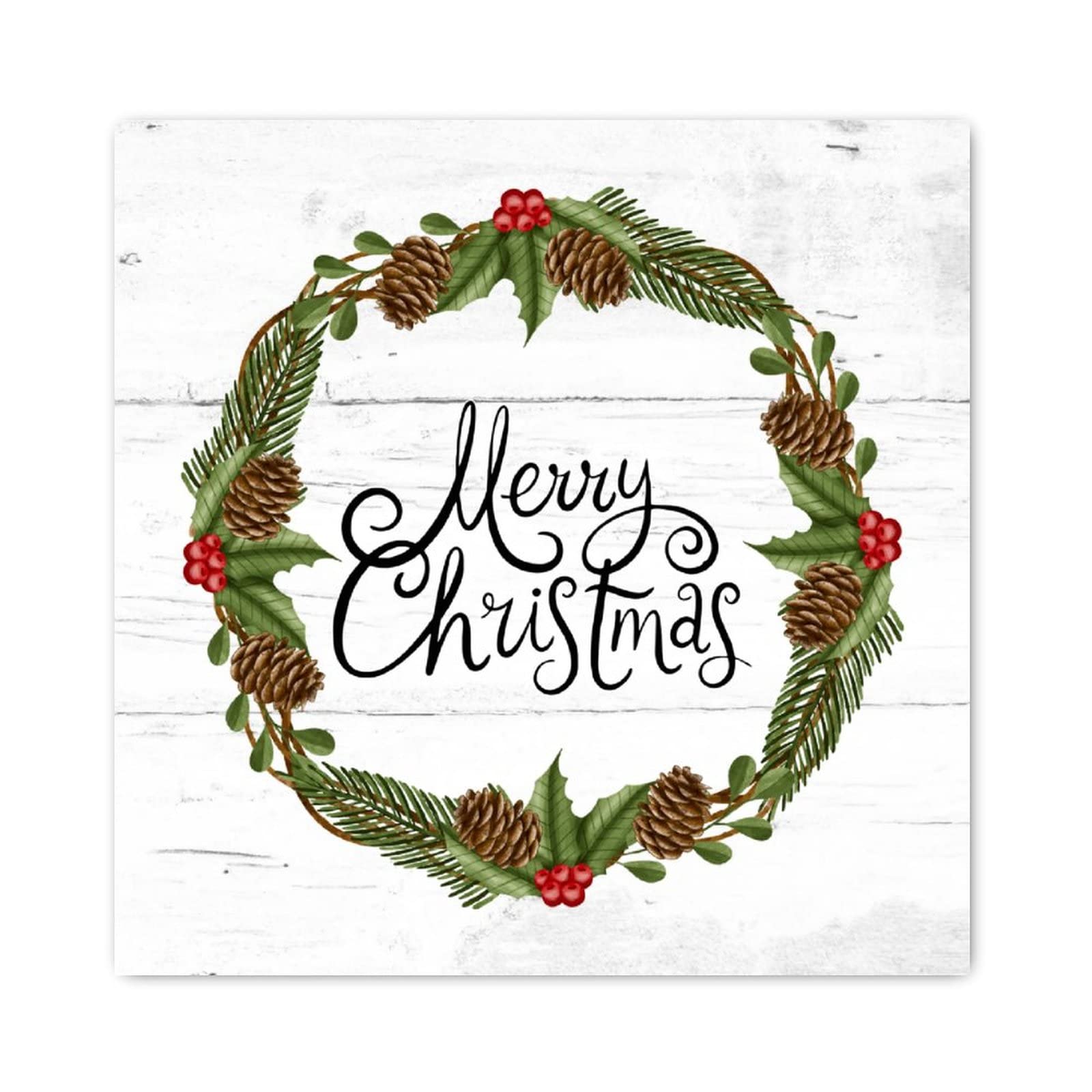 Décoration murale Noël en bois pour salon et ferme chaleureuse