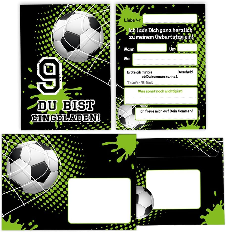 Minkocards Einladungskarten 6. Geburtstag - 12 Karten Mit Umschlägen Meerjungfrau