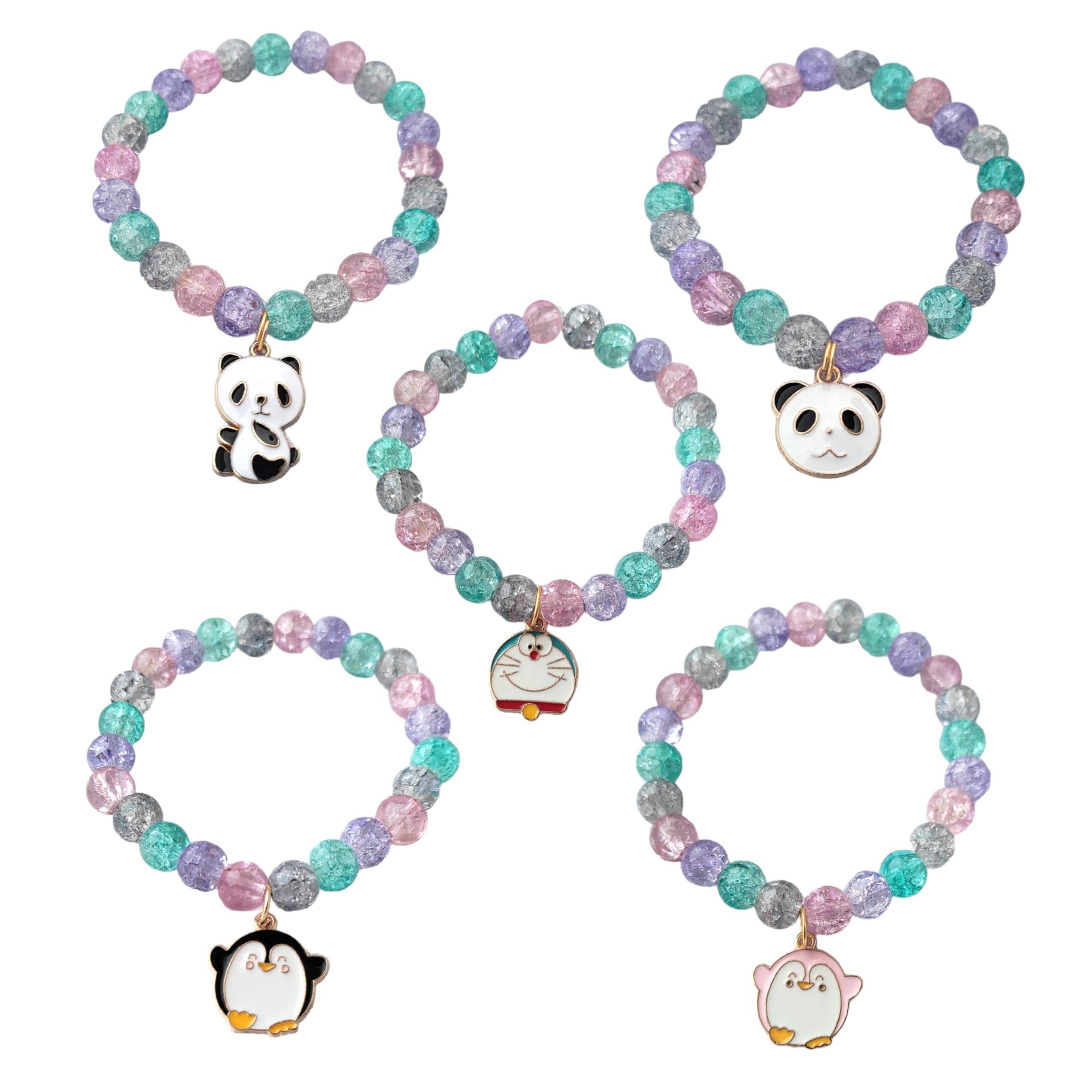 Jewelsbysirani Pack of 5 Cute Korean Beads Bracelet(doremon,2 panda,2 penguin) Combo For Girls And Women | Cute Accessories|Gift (B0CVWB1YQC) Amazon Price History, Amazon Price Tracker