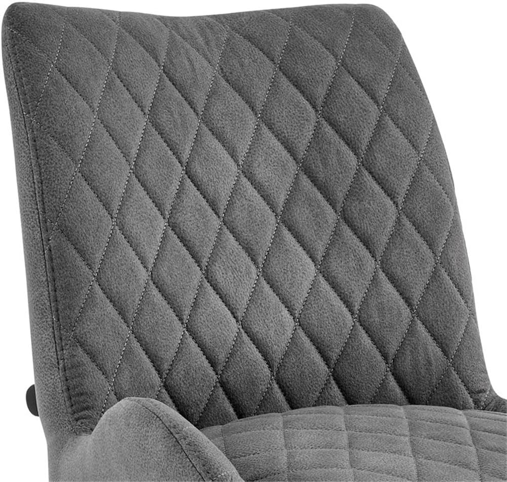 Armen Living Panama 31" Bar Height Bar Stool in Charcoal Fabric and Black Finish