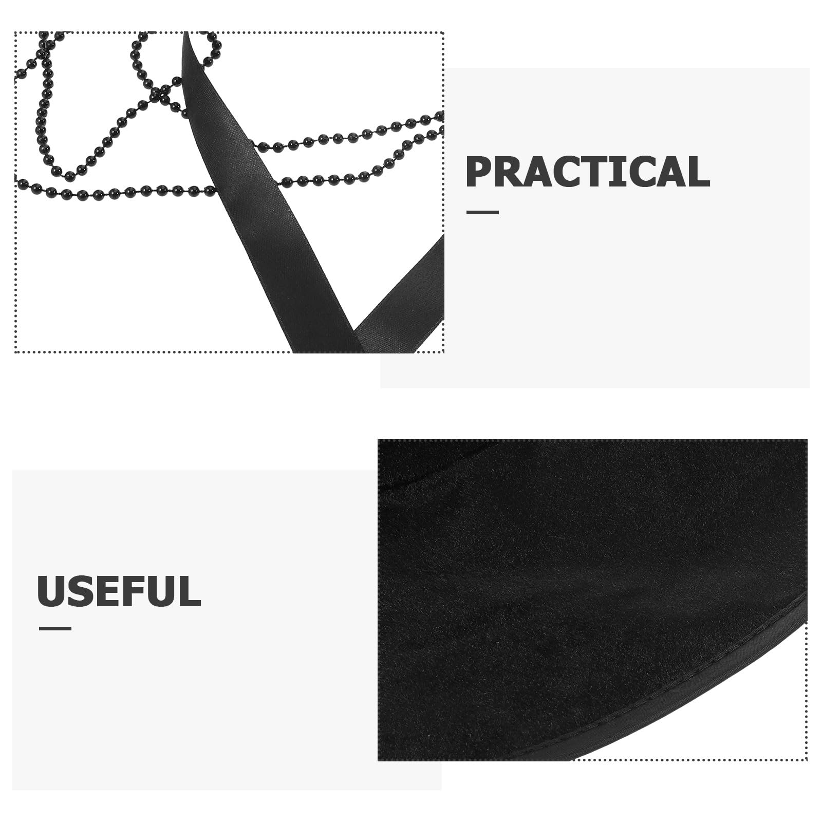 Uonlytech 2 sombreros tradicionales: sombrero de cosplay para adultos y hombres con cinta de perlas, accesorio negro para Halloween o disfraz de escenario