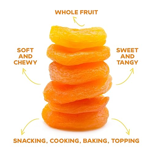 Miniatura 39 de Drybox Albaricoques turcos secos sin sulfuro, 12 paquetes de almuerzo, sin azúcar añadido, albaricoques secos orgánicos sin OMG para la escuela