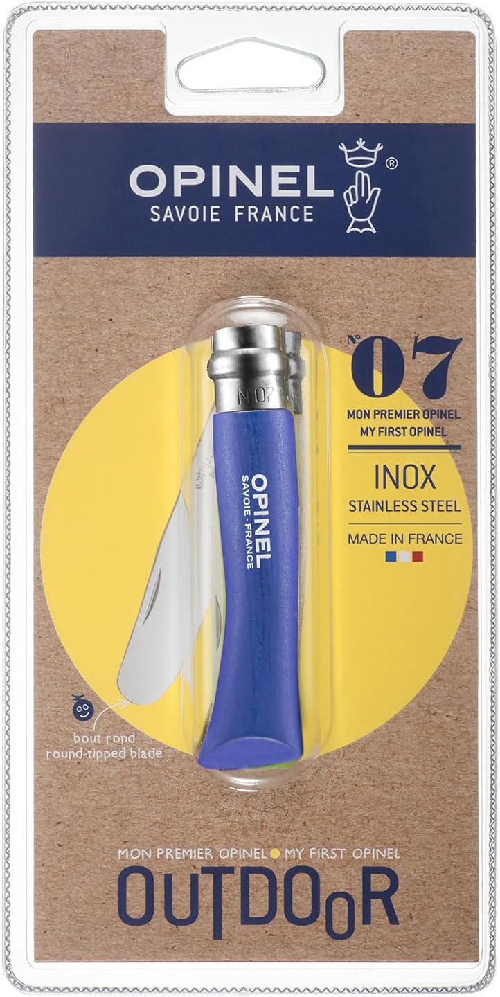 Opinel My First Opinel No.7 Stainless Steel Children’s Folding Pocket Knife with Safety Rounded Tip