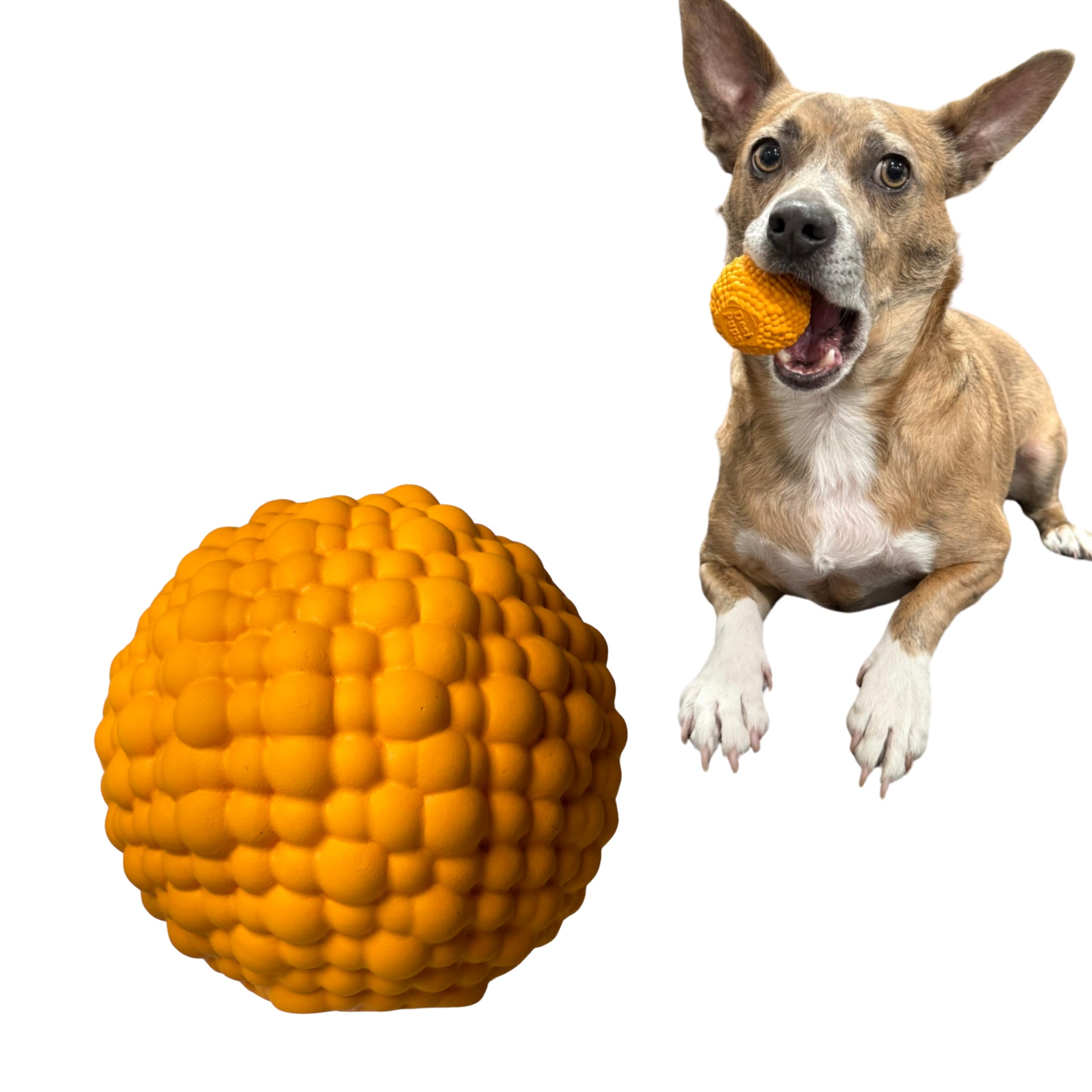 DesiPups Mithai Ladoo Ball Toy Textured Material to Keep Dogs Engaged Ideal for Small and Medium Dogs Designed