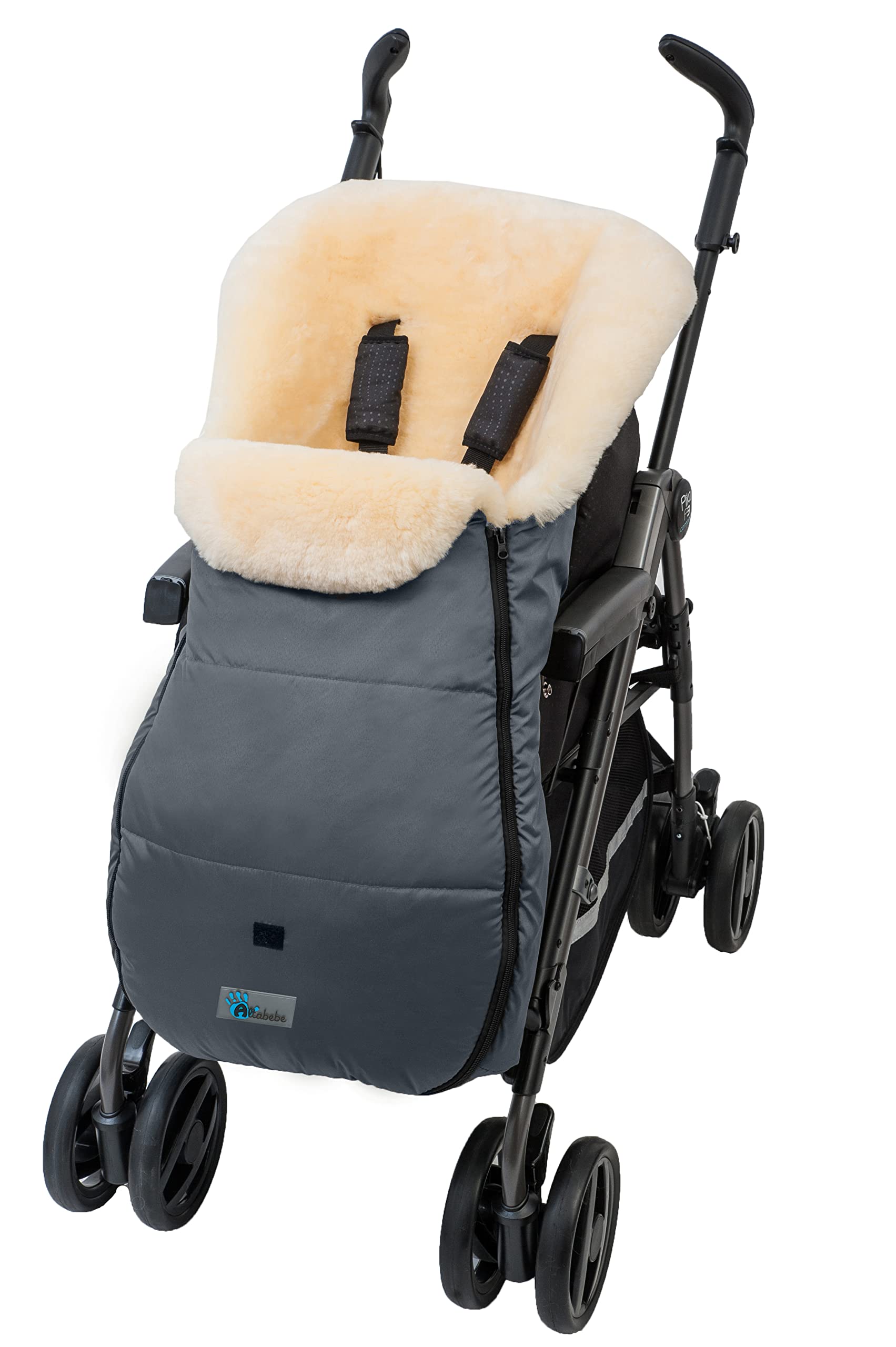 Altabebe - Saco de borreguito de invierno para carrito de bebé de la colección Nordkap azul azul