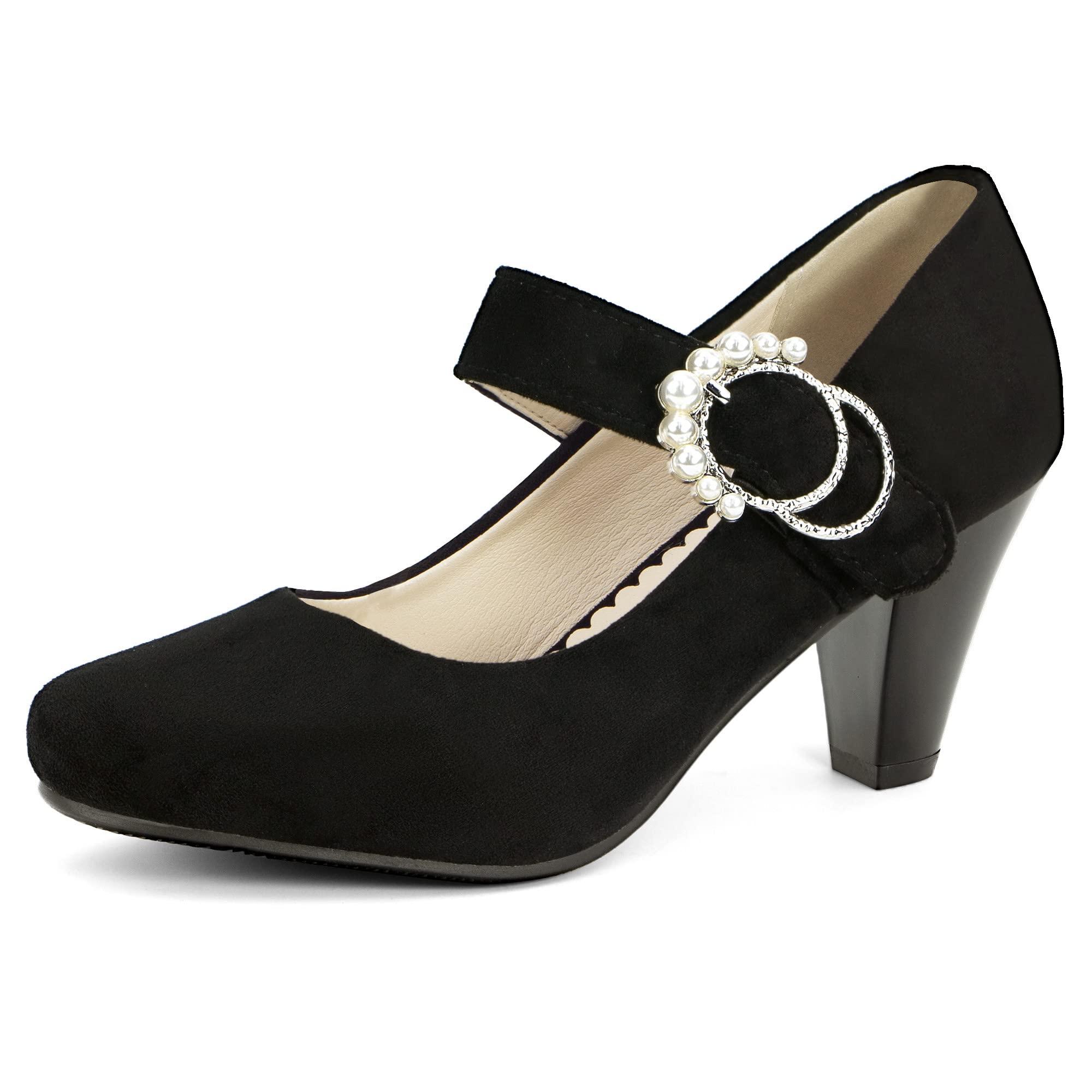 Scarpe Mary Jane Lutalica Donna - Punta Rotonda, Tacco Grosso 6.5 Cm, Cinturino Con Fibbia, Stile Vintage