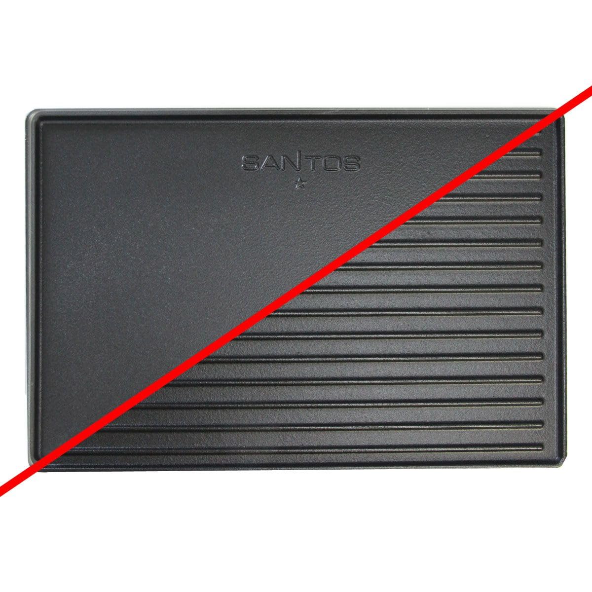 CHEFGASTRO Wende-Grillplatte Gusseisen für Santos S-Serie, 43 x 37,5 cm Plancha Pizzaplatte für Gasgrill