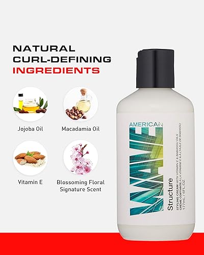 Miniatura 4 de ARROJO Structure Curl Cream – Crema para el cabello para rizos suaves y suaves – Crema definidora de rizos sin sulfatos ni parabenos – Crema