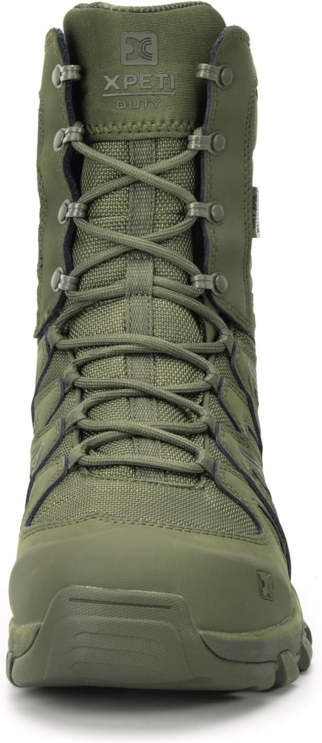 XPETI DUTY Men's XPETI-FORCE 8'' Leather Military Boots Waterproof Tactical Boots