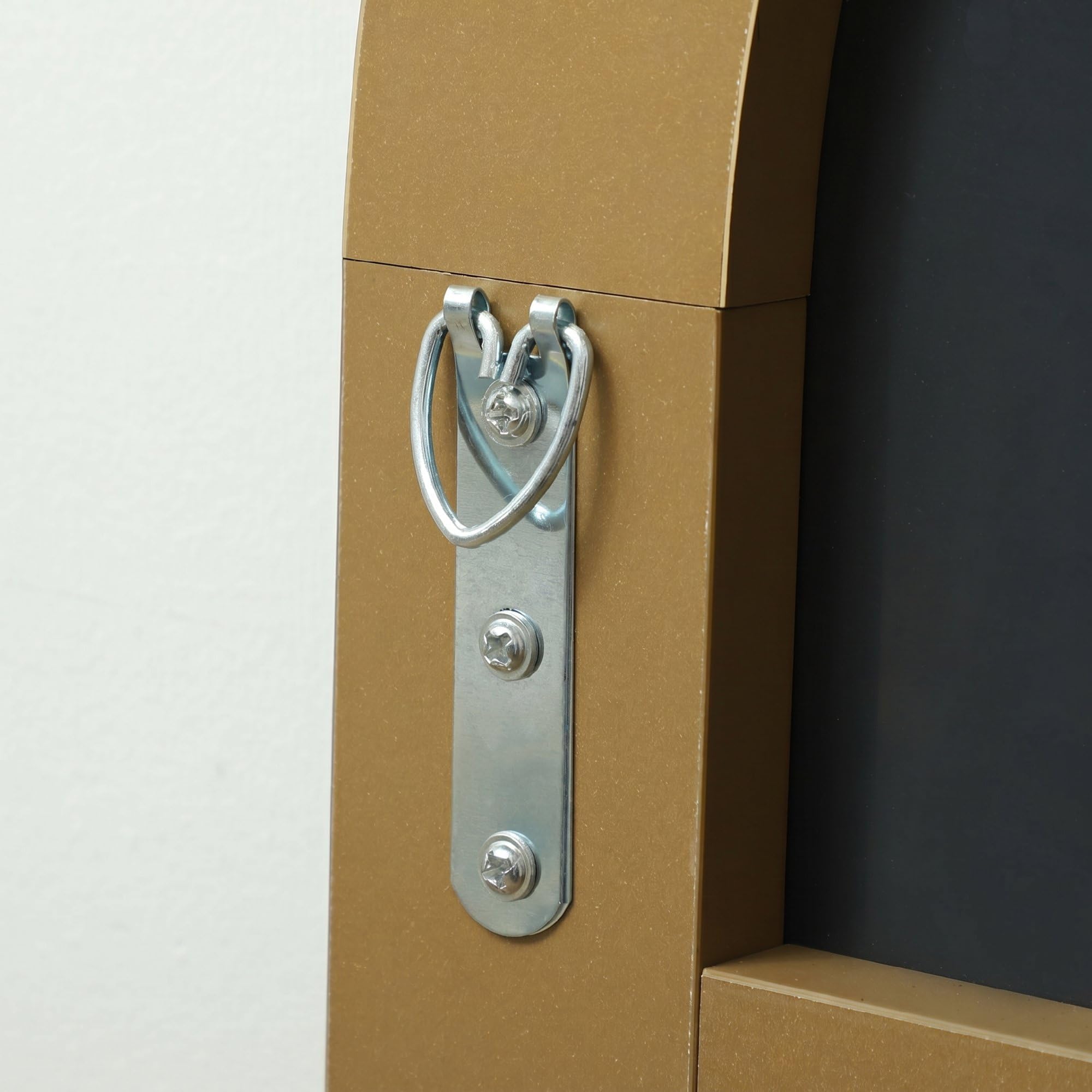 HOMCOM Espejo de Cuerpo Entero, 150x50 cm, Espejo de Pie Arqueado, Sin Marco, Independiente, Apoyado y de Pared, para Dormitorio, Salón, Dorado