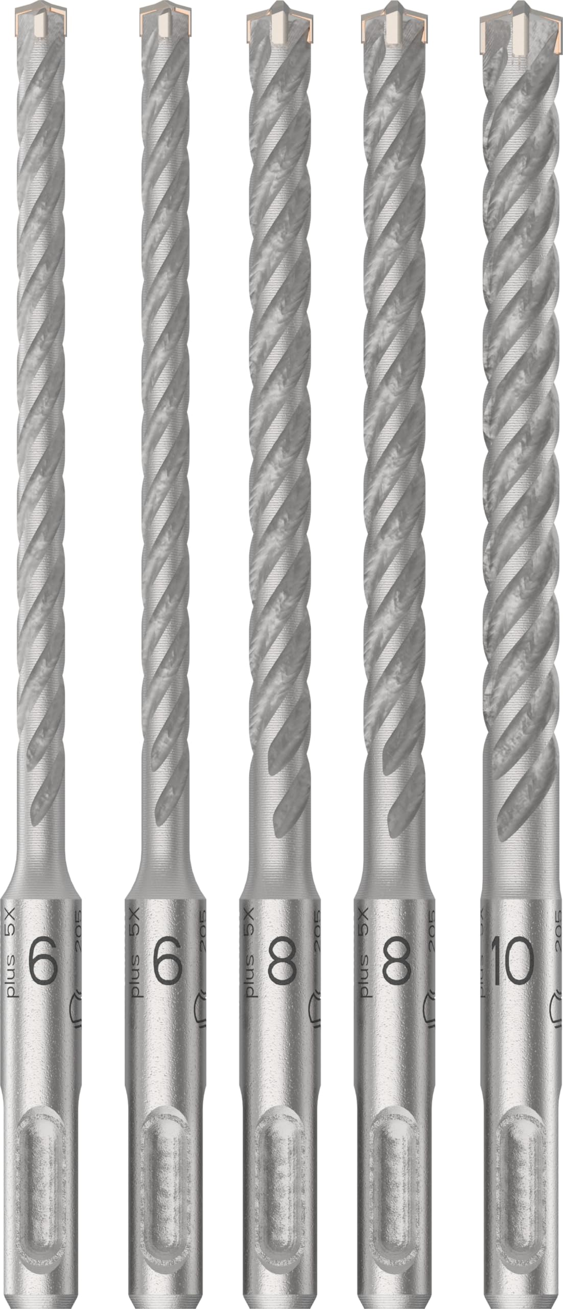 Bosch Bosch 5x PRO SDS plus-5X Hammer Drill Bit Set (for Concrete, Lime and sand bricks, Ø 6-10 mm, Professional Accessory Rotary Hamm