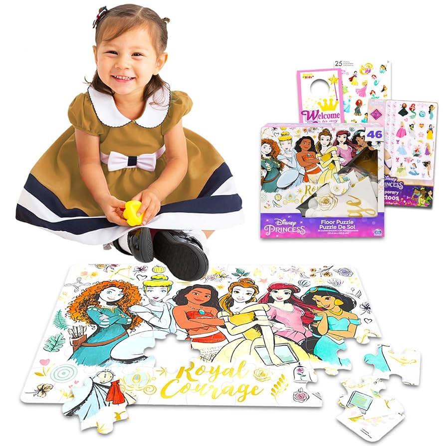 Amazon.com: Disney Princess Floor Puzzle for Kids, Toddlers