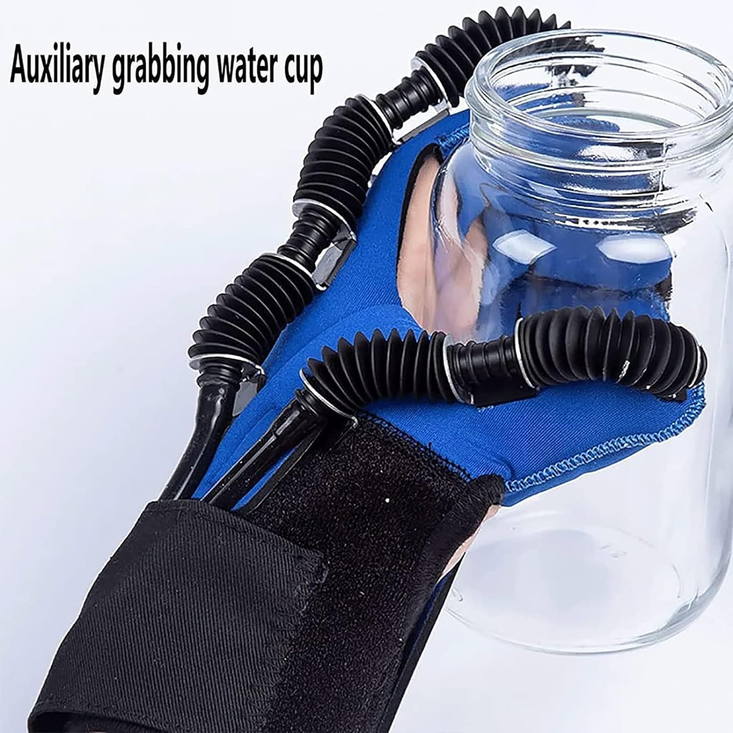 Guantes robóticos de rehabilitación, férula Manual para Entrenamiento con los Dedos, Modo Espejo, Pantalla LCD, con Entrenamiento con un Solo Dedo, B-Left, Hand, XL