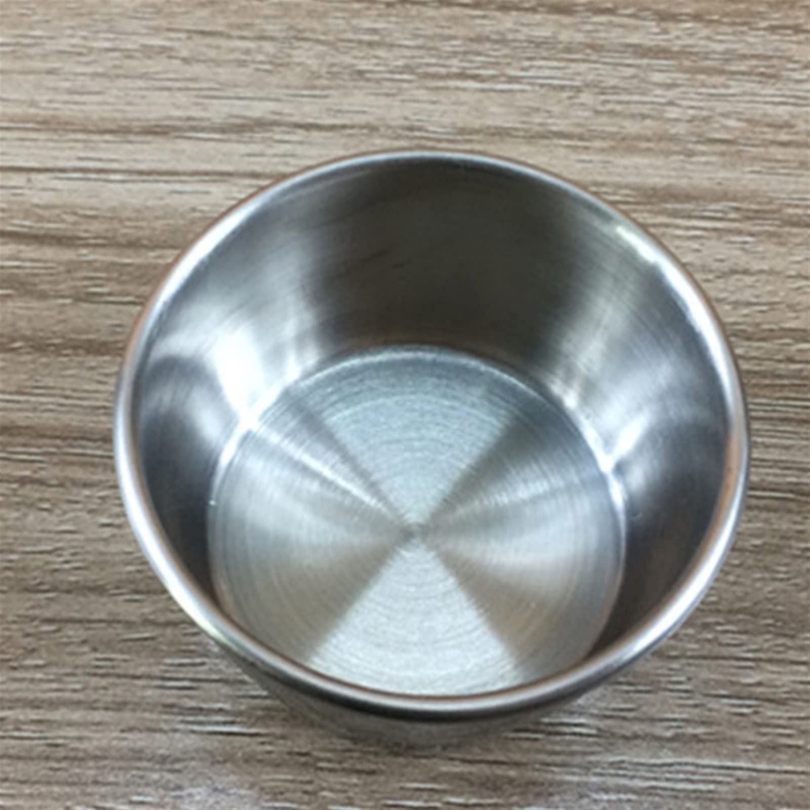 QUNINE Abendessen Tablett Edelstahl Hot Pot Dip Schüssel Kleine Sauce Tasse Gewürz Gericht Vorspeise Teller Sauce Container Restaurant. Teller (wie abgebildet 5 x 2,7 cm)