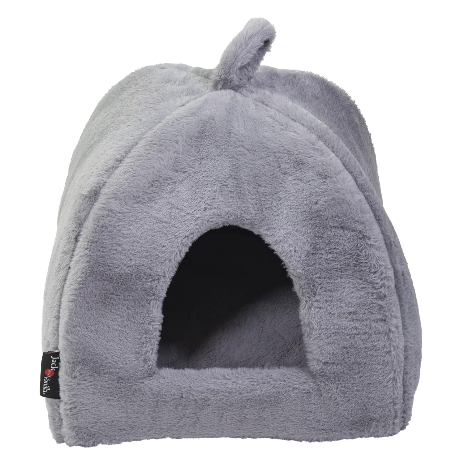 JACK AND VANILLA, Igloo Soft Dog Bed, Light Grey, Size XS, 40 x 40 x 40 cm