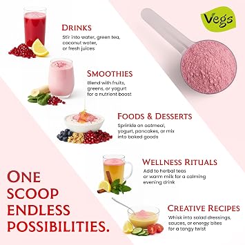 Pomegranate Juice Powder - Freeze Dried Organic Pomegranate Fruit Juice Concentrated Antioxidants & Electrolytes - Instant Drink Mix Powder for Hydration, Flavoring, Sugar Free 6 oz (Pack of 1)