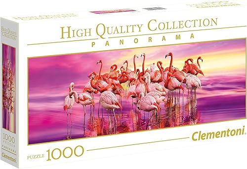 Clementoni Rompecabezas panorámico de 1000 piezas - Flamingo Dance