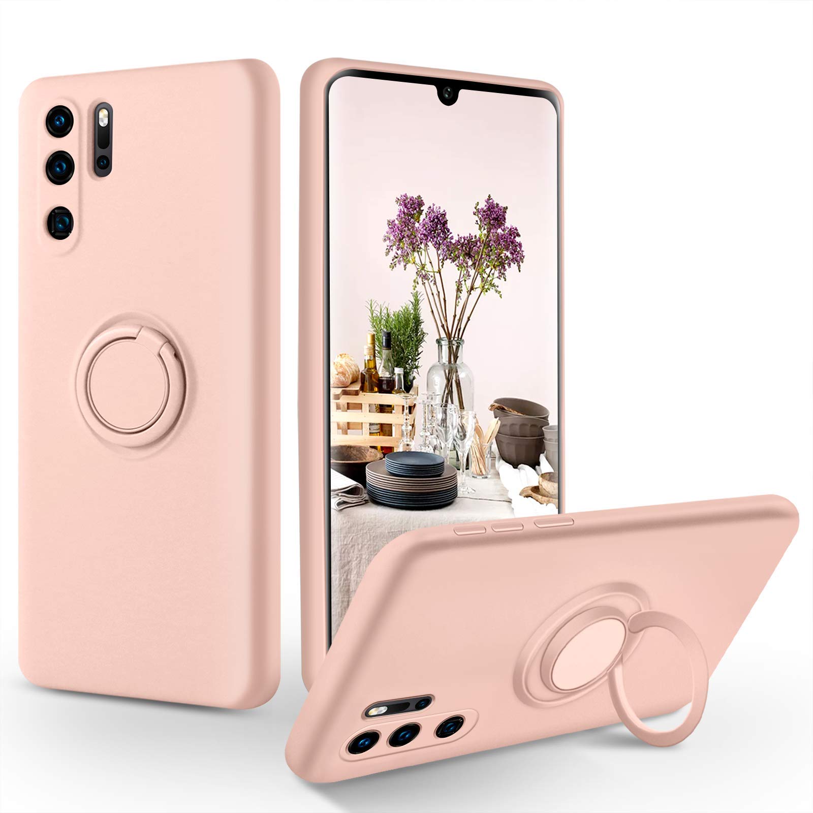 WATACHE Huawei P30 Pro Case, Clear Crystal Carbon Fiber Design Armor Protective Case With 360 - View #5