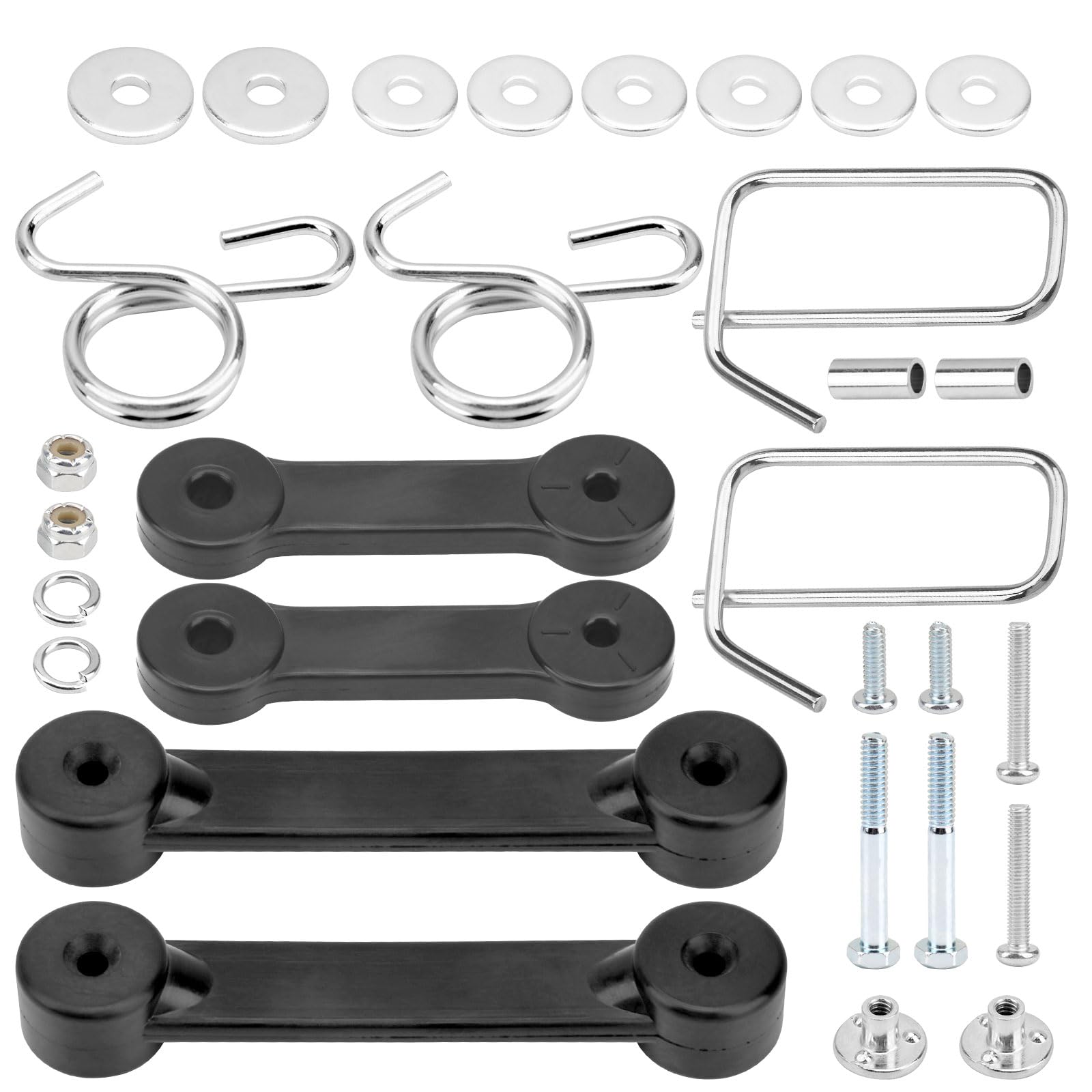 M67099 & M67100 Strap Hook Kit - Compatible with John Deere 100, D, L, and LA Series Mowers w/42" Decks, Also for GY00115 Mulch Cover - with GY00177 Rivet, M88012 Washer