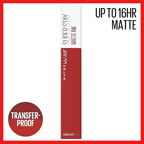 Miniatura 2 de Maybelline New York SuperStay Lápiz labial líquido de tinta mate, Hustler, 0.17 onzas líquidas