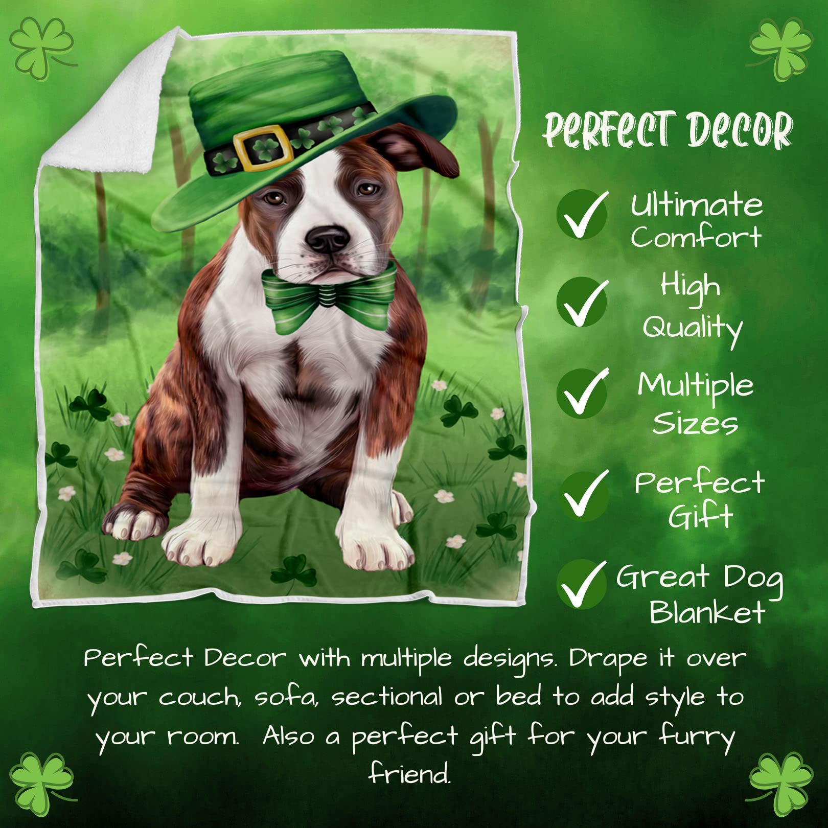 Amazon.com: St. Patricks Day Irish American Staffordshire Dog  display picture 1