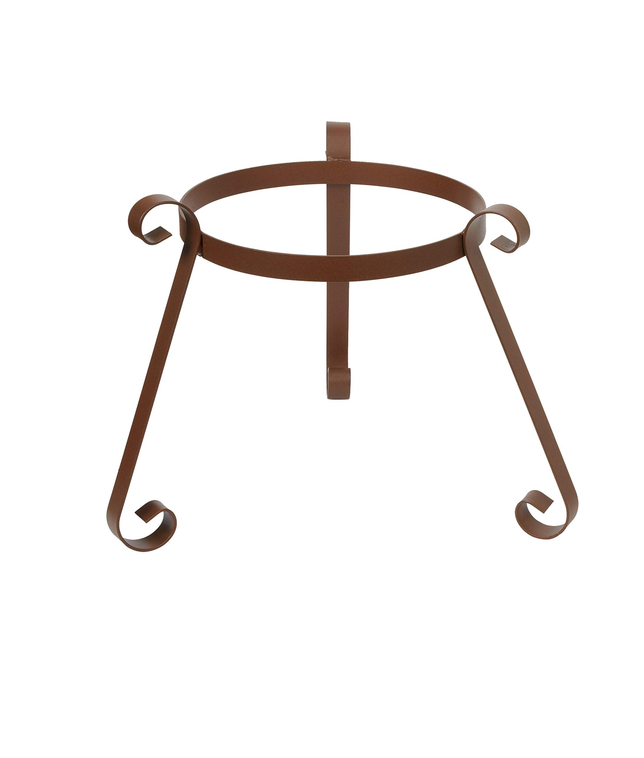 Support pour pot de fleurs forgé 35 cm oxyde anti-trace au sol pour grand pot