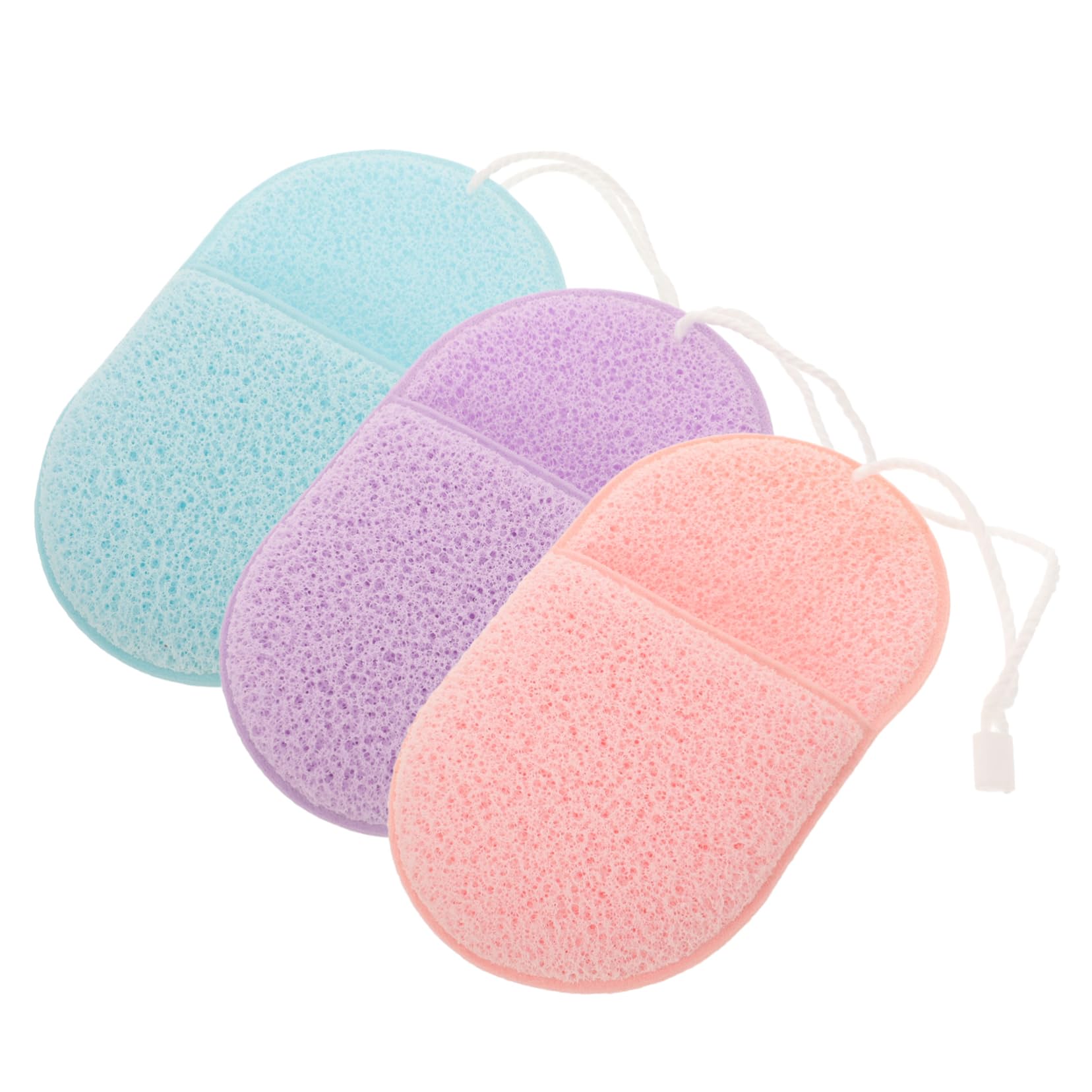 FRCOLOR 15 Piezas Lavado De Cara Almohadillas Exfoliantes Faciales Esponja Herramienta Limpieza