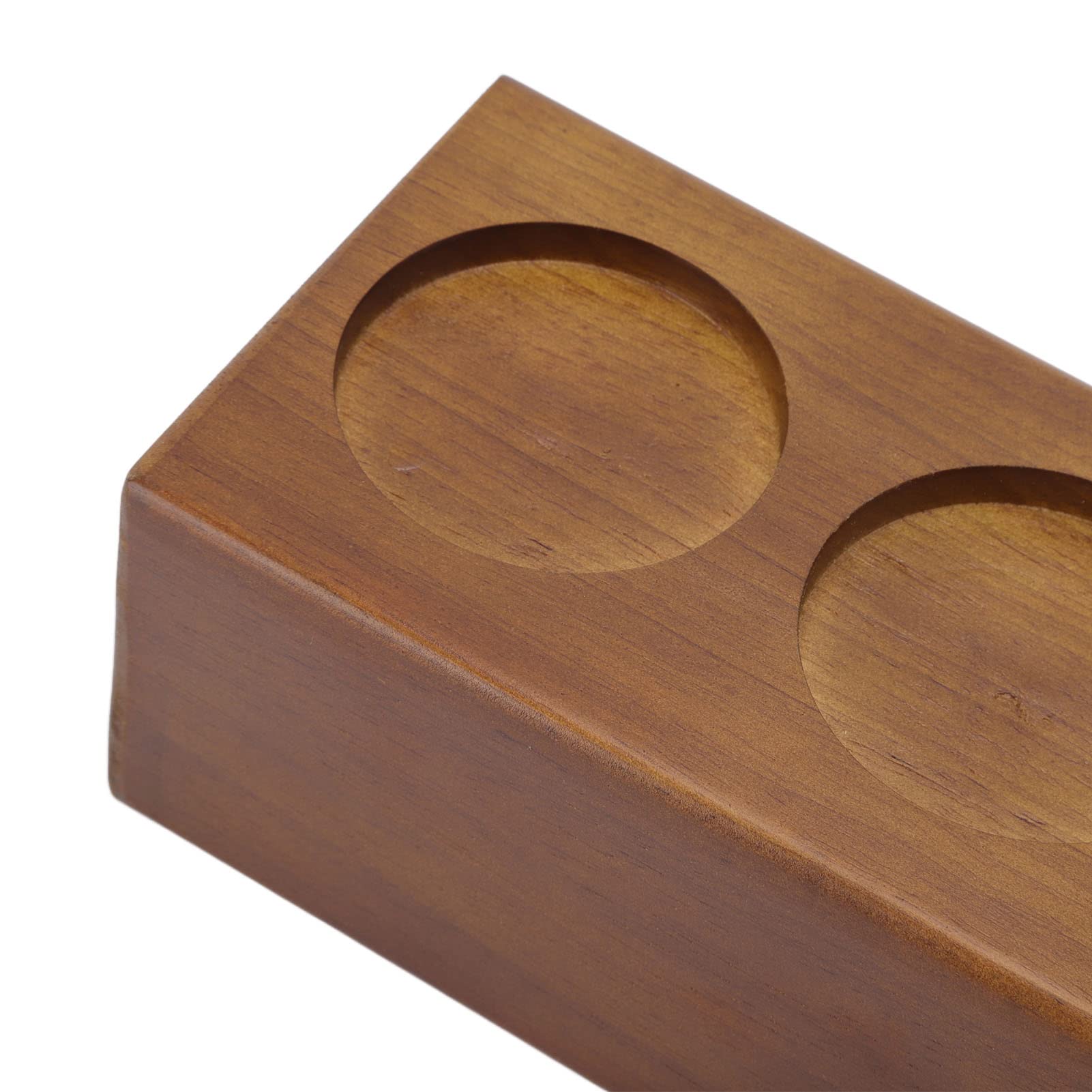 Buchenholz -Kaffeestampferhalter, stabile Pulver -Pressstation für 58/51 mm, 53/54 -mm -Kaffeemaschinegriffe, glatte Touch und dauerhaftes Kaffeezubehör für Home Bar und Café (Brown)