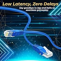 Vista 2 de TNP - Cable Ethernet Cat 5e de 3 pies, cable de conexión a Internet Cat 5e, cable de conexión de Internet Cat5e, conector RJ45, cable de red LAN