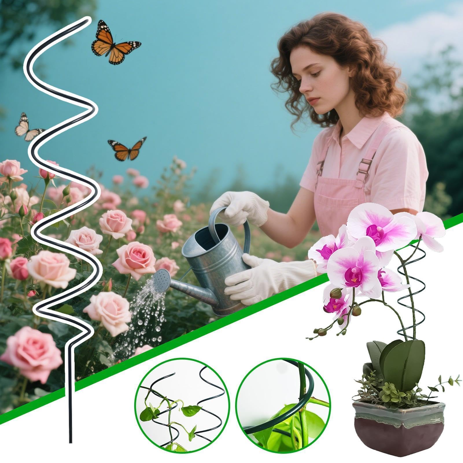 Pali Per Pomodori Metallo Resistente All'Usura | Tutore In Metallo Da Piante Rampicanti Per Verdure Rose Fiori Rampicanti Frutta Cetrioli Giardino Cortile Serra Interno